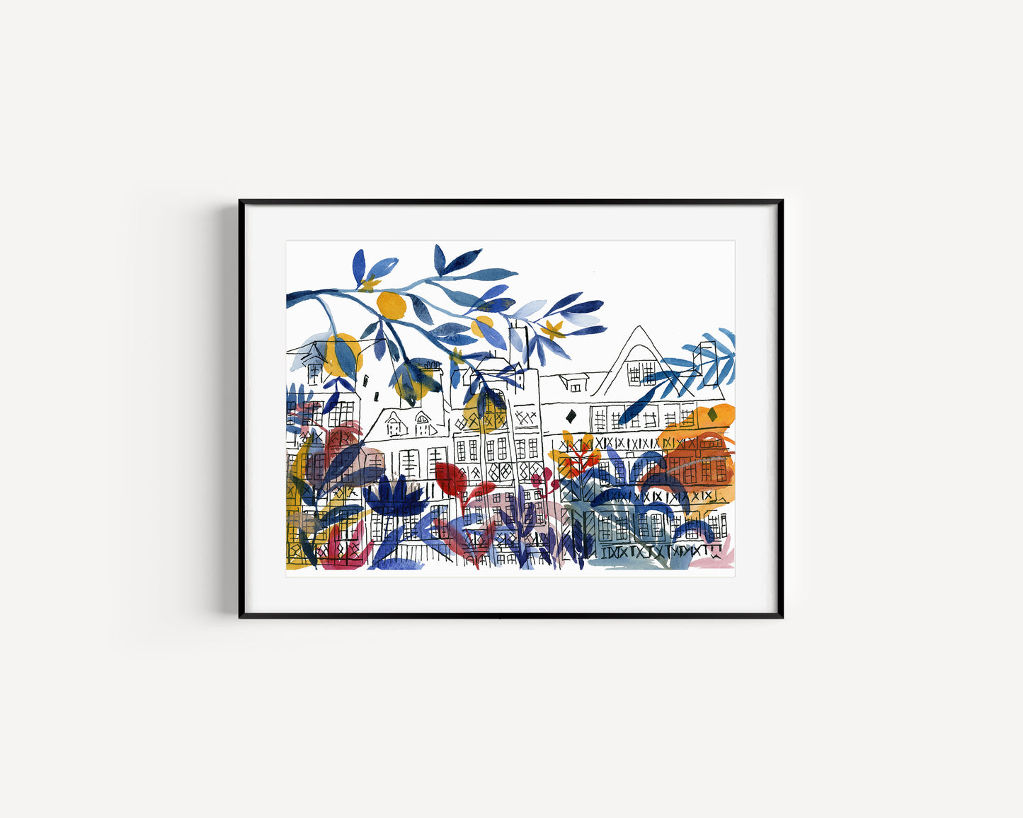 Tirage d'art numéroté " Place Champs Jacquet"