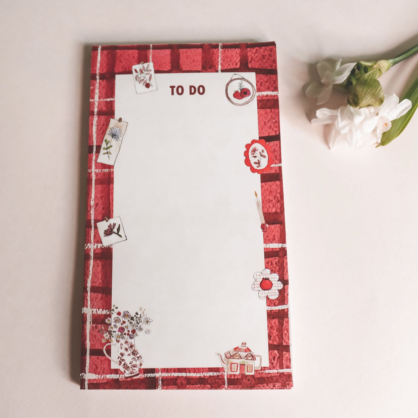 Bloc-notes To-Do “L'heure du thé ” – 10×18 cm