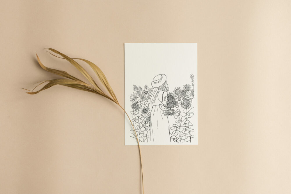 Affiche A4 à mettre en couleur - "S'offrir des fleurs " – Image 2
